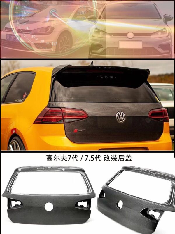 Trunk Lid Mk7, Mk7.5 (GTI, R) - Wet Carbon Fiber